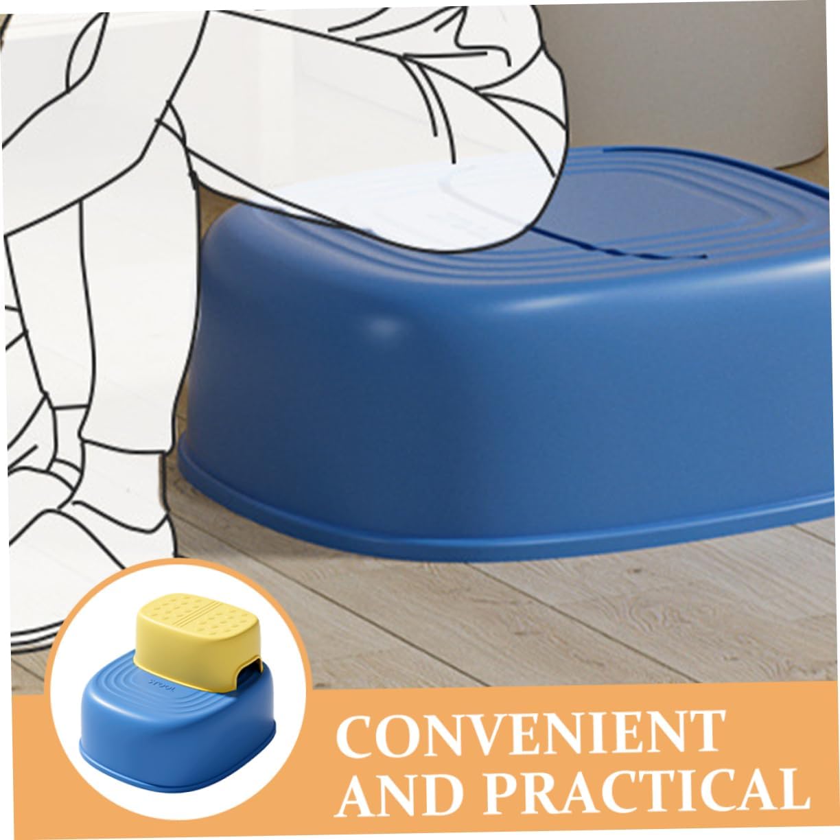 Hemoton Toilet Stool Step Stool for Boy Girl Portable Bathroom Footstool for Potty Training Non- Design for Boy Girl Use