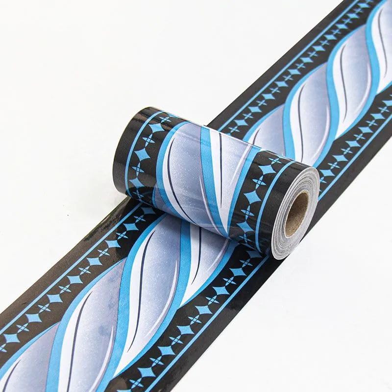 Frises Papier Peint point bleu 10cm X 1000cm Moulure Murale Autocollant Murals Adhesif Murale Plinthe Adhesive Pvc
