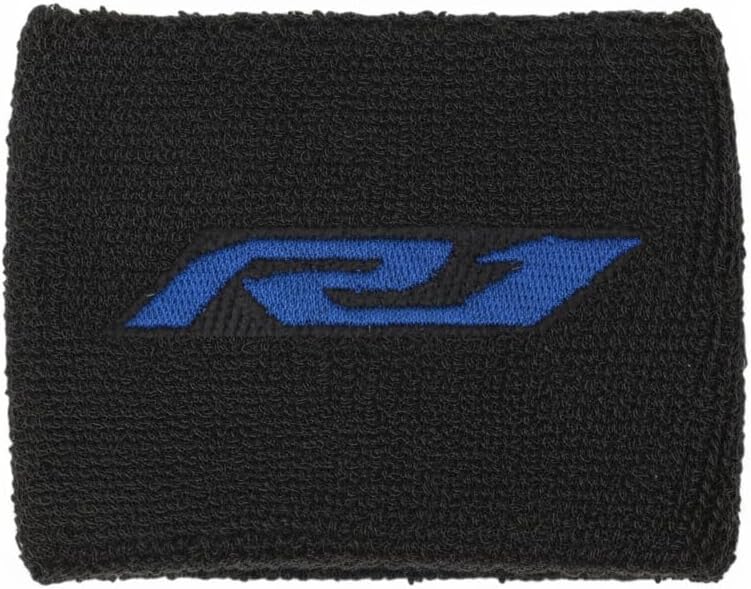Motorcycle Front Brake Fluid Reservoir Cover Sock and Key Chain Set Compatible with Yamaha YZFR1 YZF R1 Accessories(Blue)