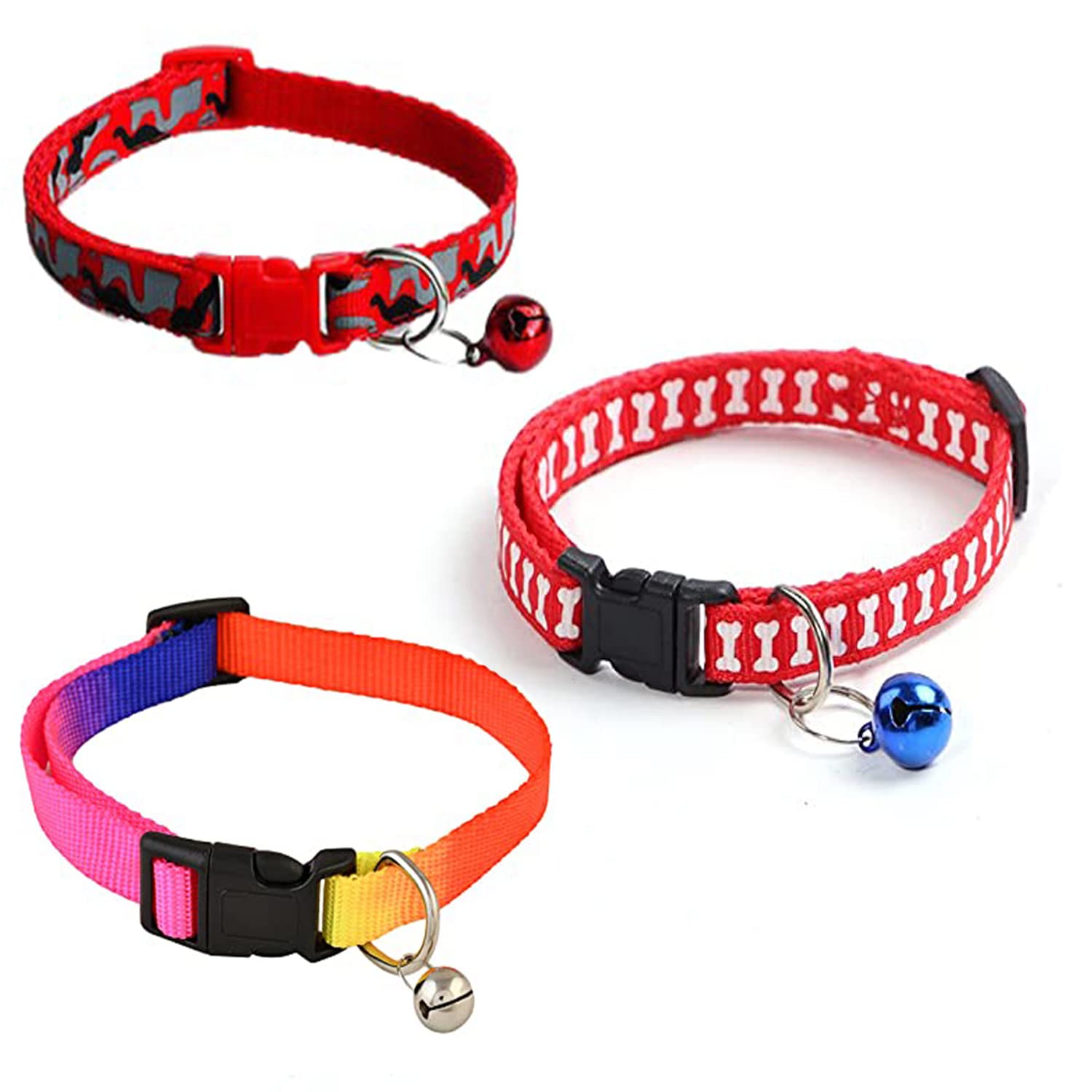 PET MINISTER Cat Collars with Bow Tie and Bell Adjustable Puppies Kitten Or Certain Puppies Necktie Collar, Pack of 3 (Color May Vary) (B0B297J1C7) Amazon Price History, Amazon Price Tracker