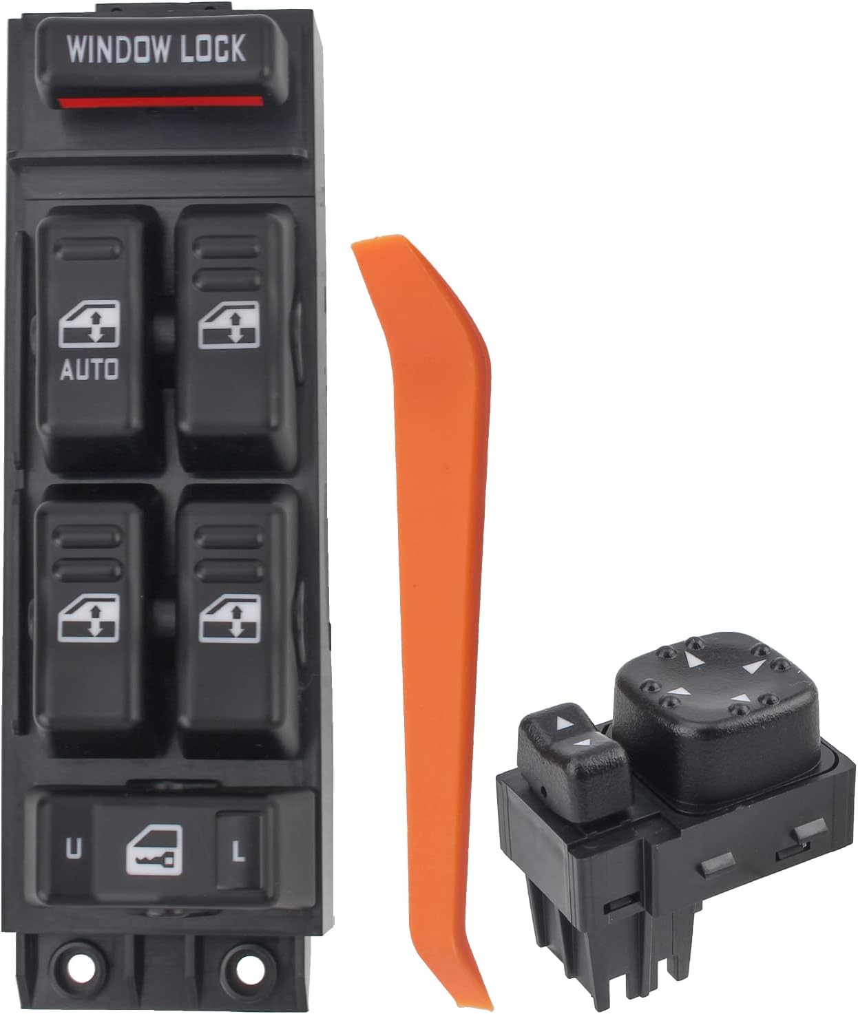 AUTOKAY Kit Power Window Switch Front Driver Left Side Fits for Chevy Avalanche LH - Black