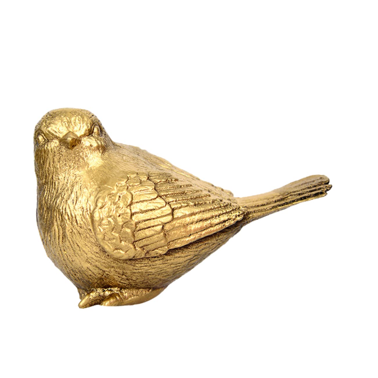 Mobestech Kupfervogel Dekofigur 1 Stück Gold für Heimdekoration | Dreidimensionale Form, Handbemalte Linien, Lebendige Ausführung, Leichtes Einzelstück Zufälliger Stil