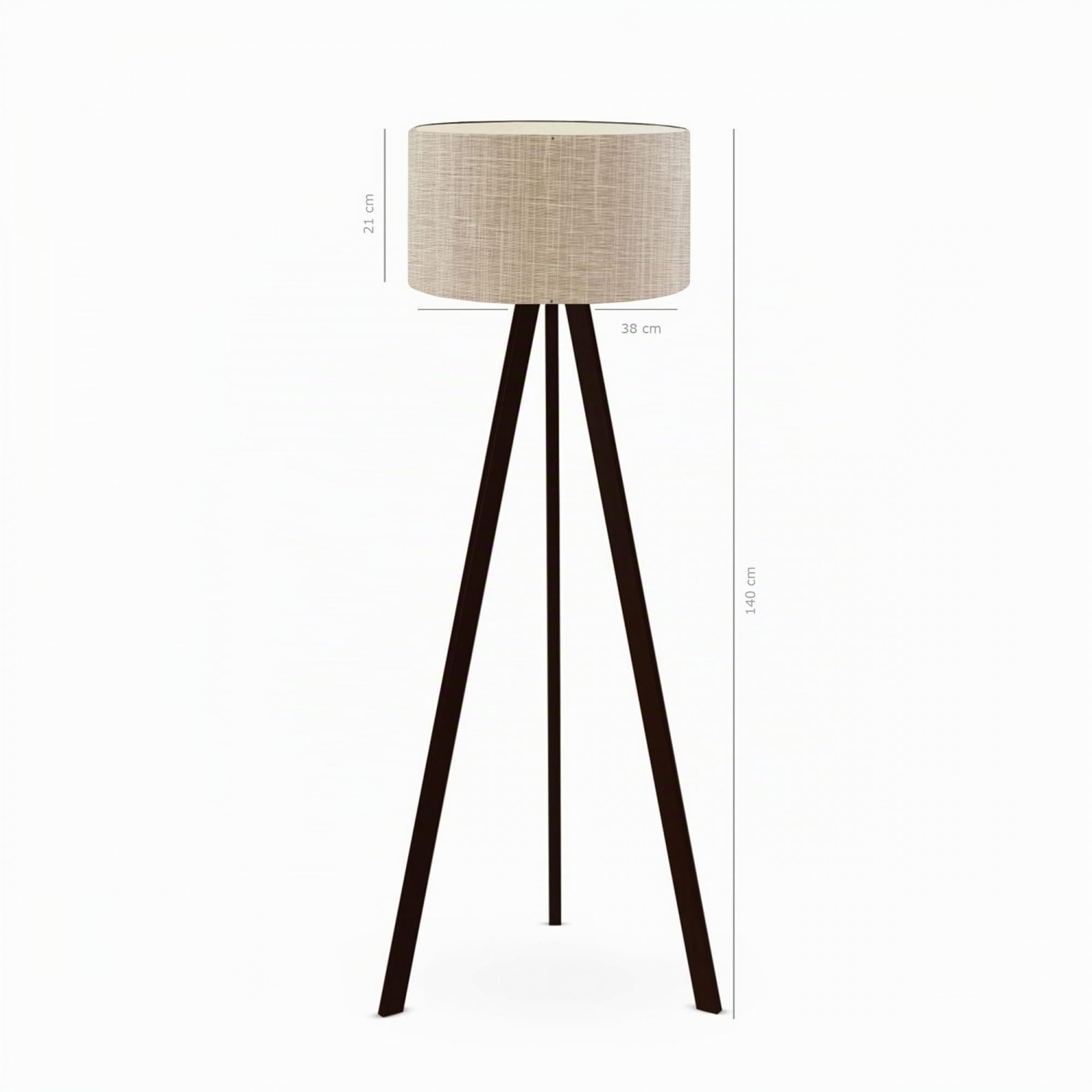 Lámpara de pie con Pvc Hood color Beige