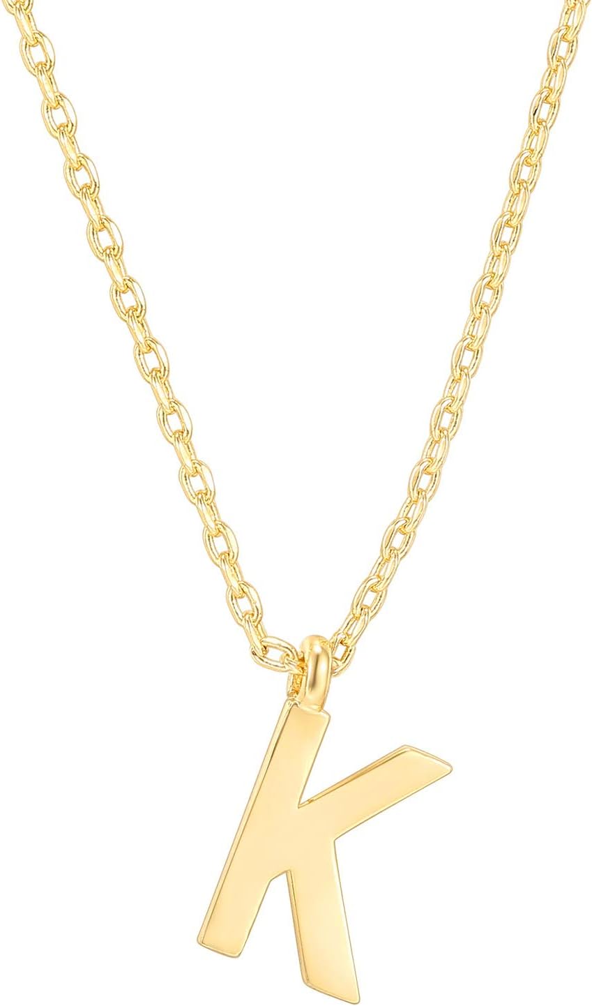 14K Gold Plated Initial Necklace | Letter Necklaces for Women
