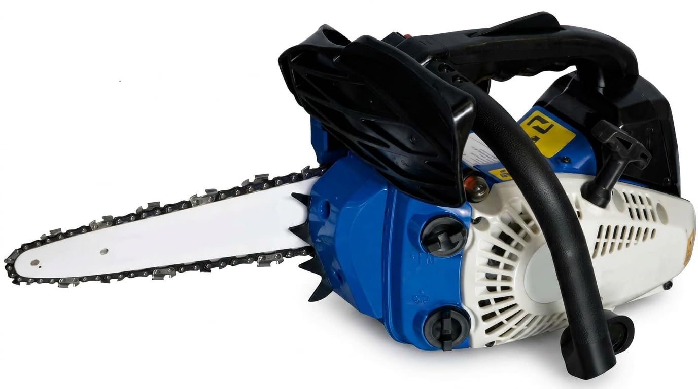 GrecoShop Motosega da Potatura 25,4cc con Barra e Lama Carving 25 cm – Carburatore Walbro, Avviamento Facilitato, Sistema Antivibrazione, Leggera e Professionale per Potature Precise