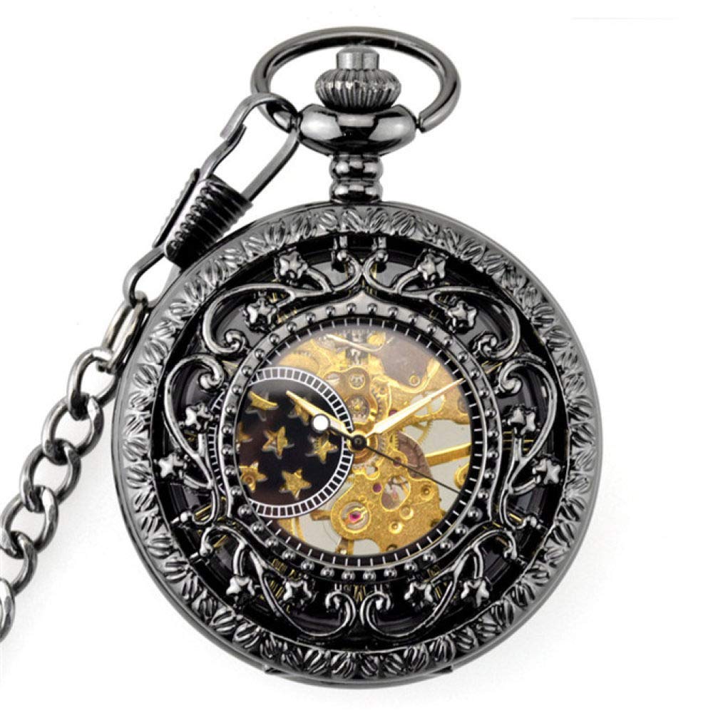 Reloj de bolsillo vintage para mujeres y hombres, unisex, con diseño de esqueleto steampunk, para hombre y mujer, con diseño de esqueleto