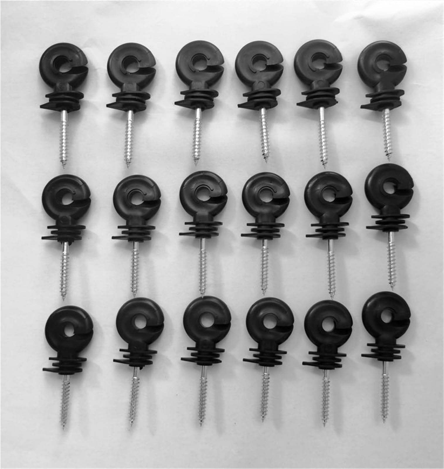 Anillo Aislador Aisladores Aislador de anillo compensado for valla eléctrica, poste madera, tornillo cercado, cinta , alambre, edificios jardín seguros(100pcs black)