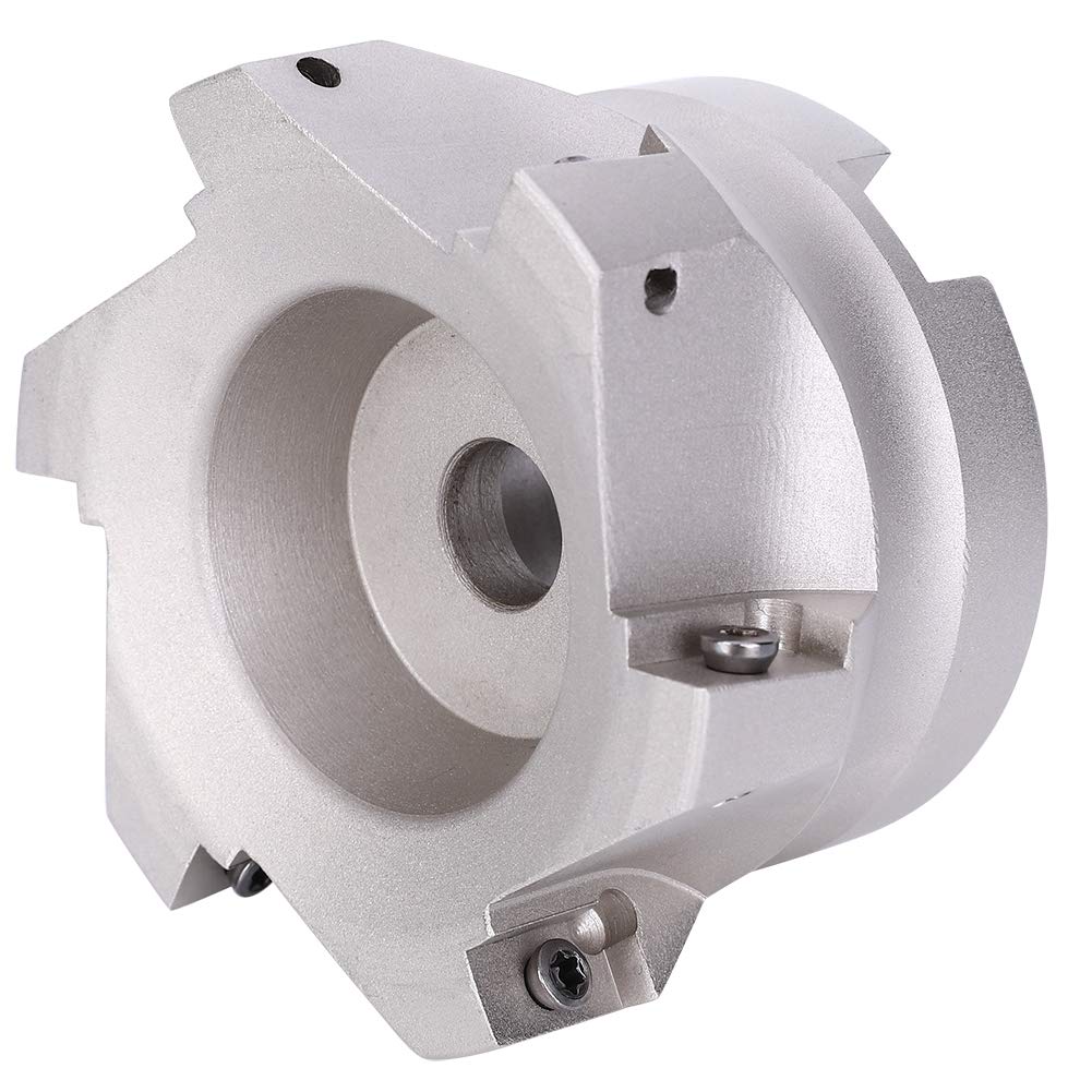 Hyuduo Fraise à Angle Droit 80 mm, Fraise Métal Acier Haute Teneur en Carbone avec Revêtement, Outil de Fraisage pour Machine à Commande Numérique, Fraise CNC 90°