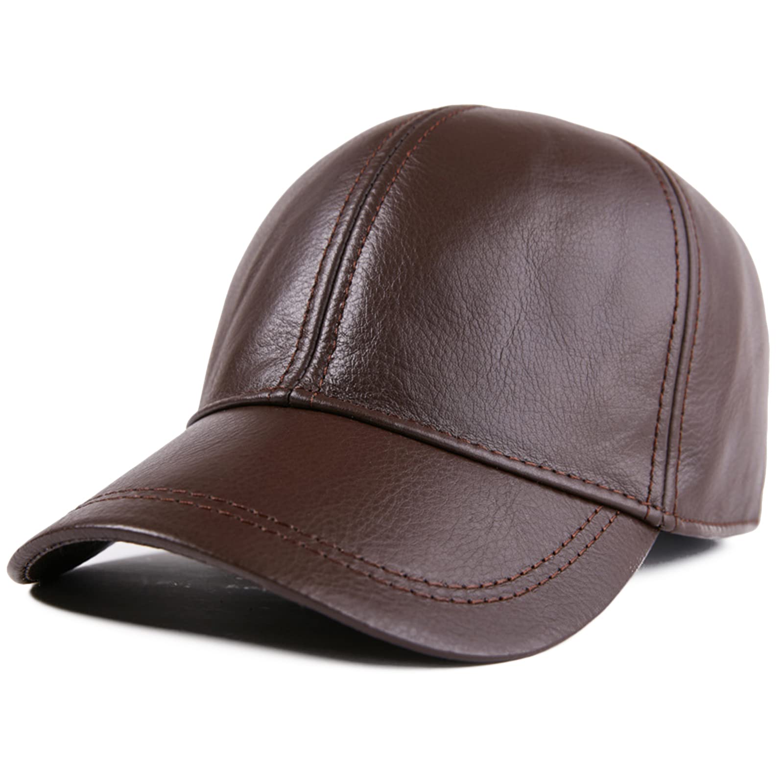 Cappello da Baseball in Pelle Cappello di Hip Hop - Cappello Uomo Donna - Unisex Regolabili Berretto da Baseball