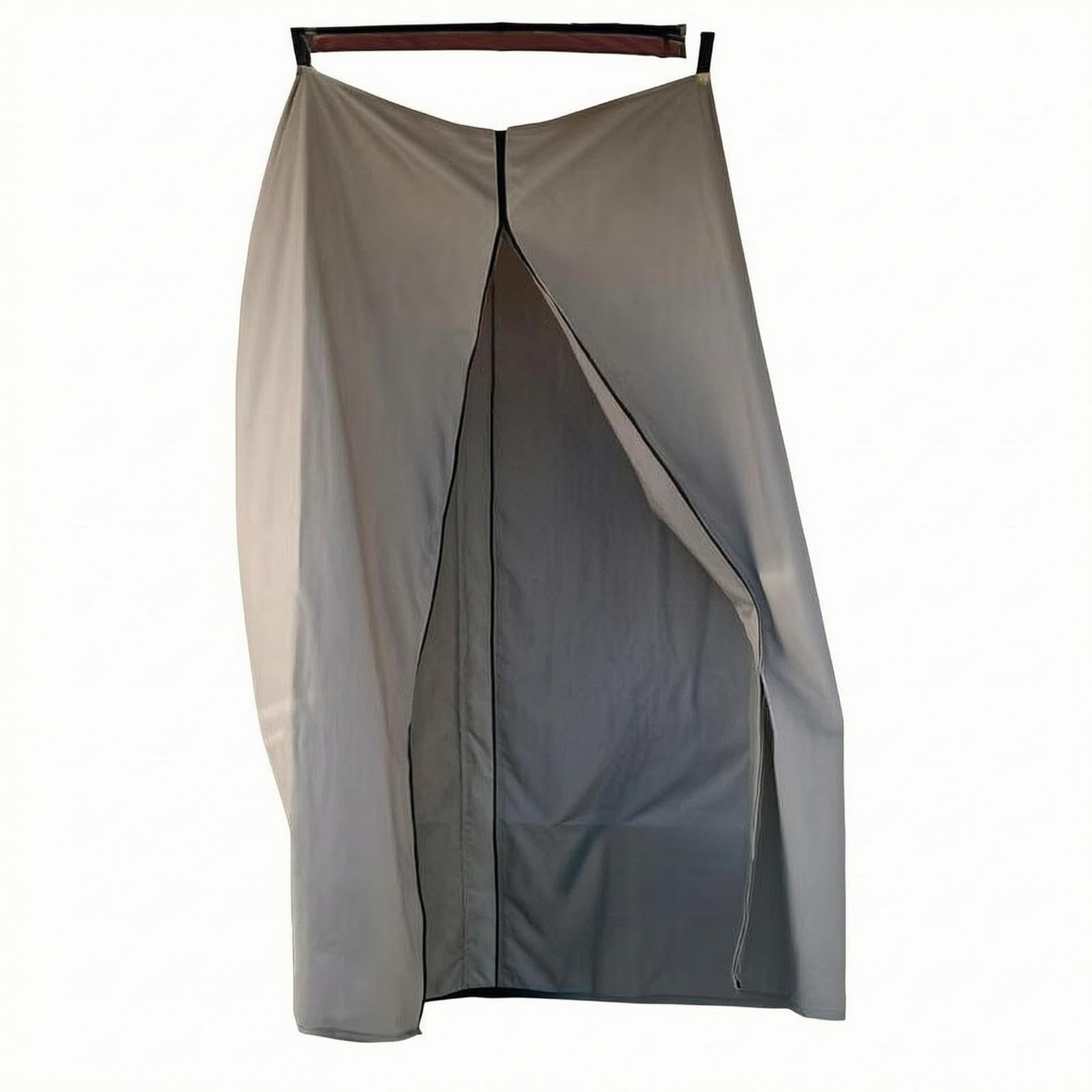 Privacy Changing Cover Waterproof Portable Dressing Shelter Rectangular Sun Cover Changing Tent for Swimming Area, Boat Gray-image-29