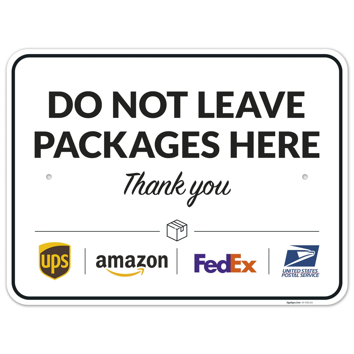 Package Delivery Sign, Delivery Instructions Do Not Leave Package Here