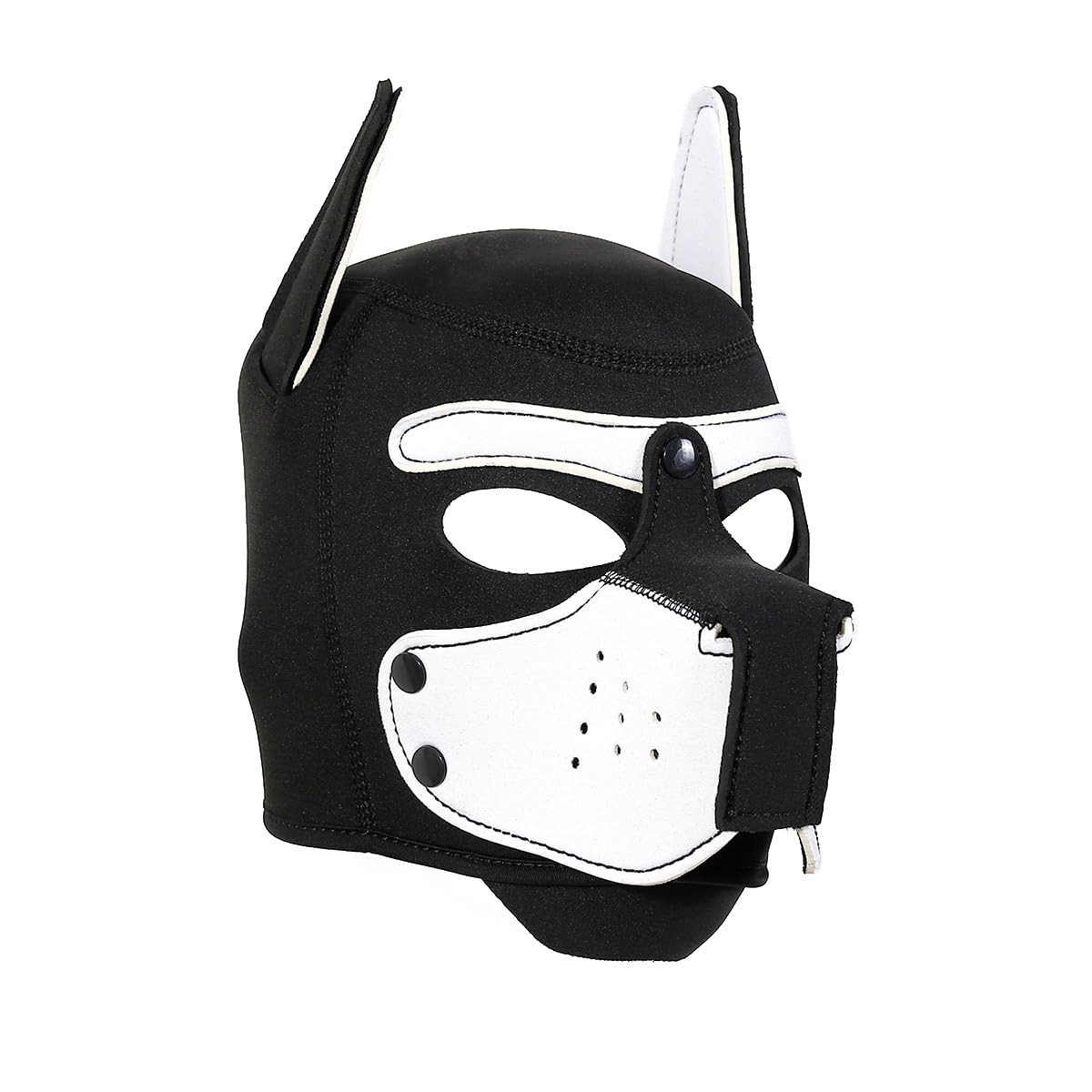 La maschera morbida per cani con orecchie, maschera per cuccioli, per cosplay, feste in maschera, combinazione, maschera integrale regolabile con orecchie, costume da festa