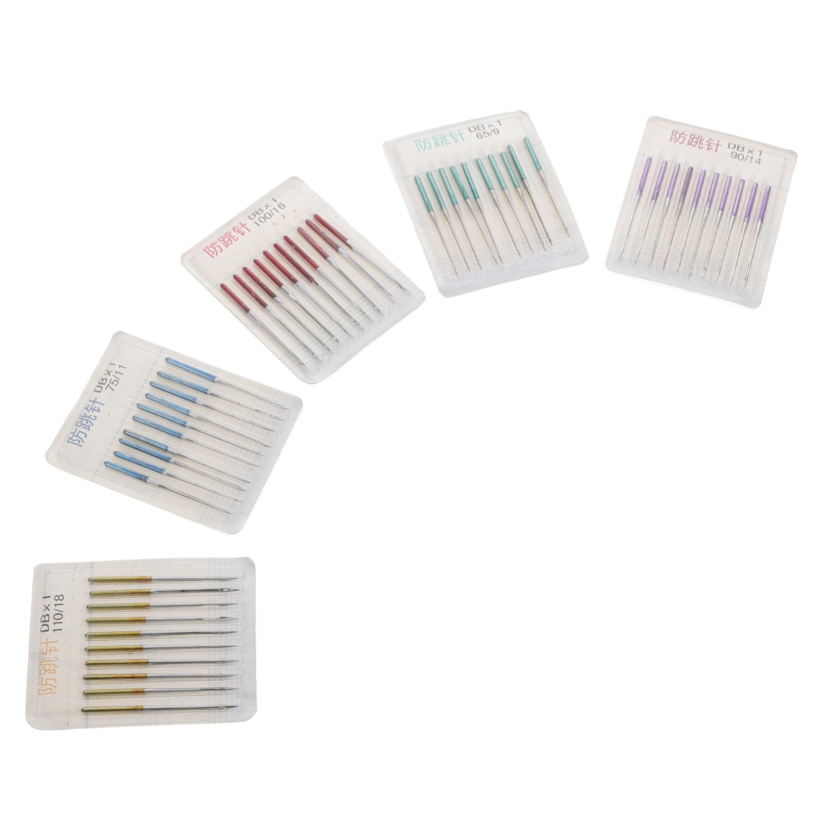 SEWOART Agujas para Máquinas de Coser Industriales 50 Pcs Metal Resistentes para Telas Elásticas Multiusos Costura Doméstica y Profesional
