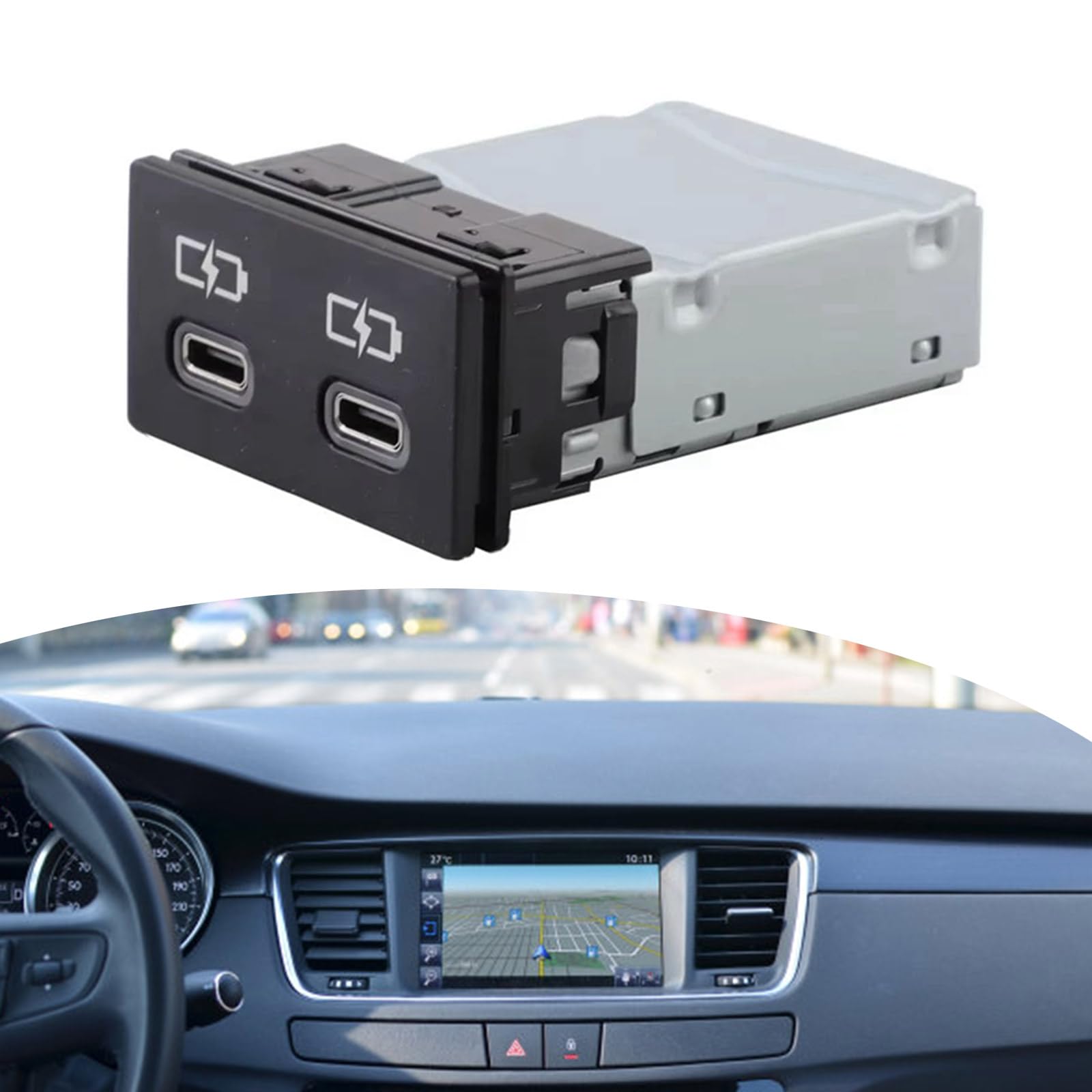 Samochodowy adapter portu USB 85532-0E110 855320E110 do 2021-2022 akcesoria samochodowe odtwarzacz gniazdo USB