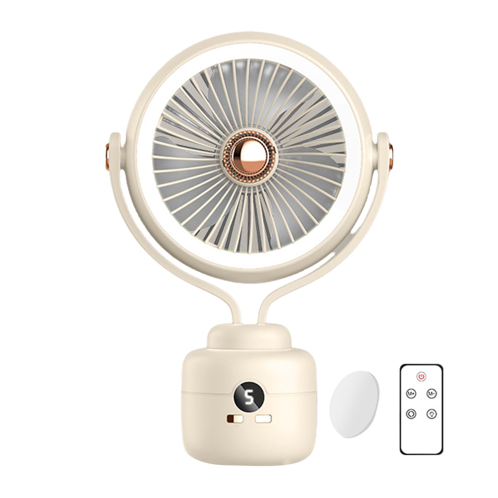 Ventilateur de bureau portable rechargeable contre la chaleur en voyage