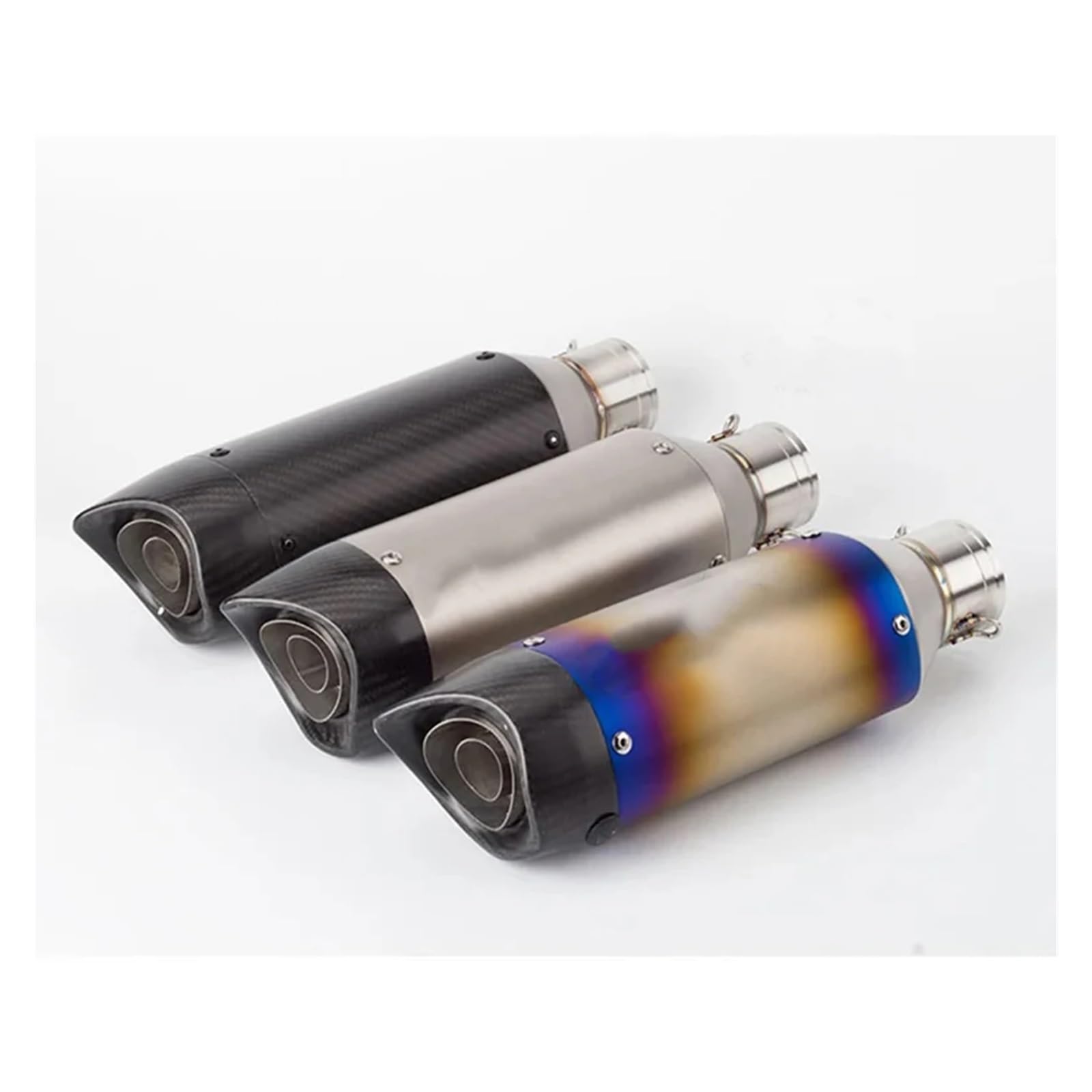 Embellecedor escape para coche Para Escape universal de motocicleta para tubo para escape fibra carbono para silenciador(Type A1)