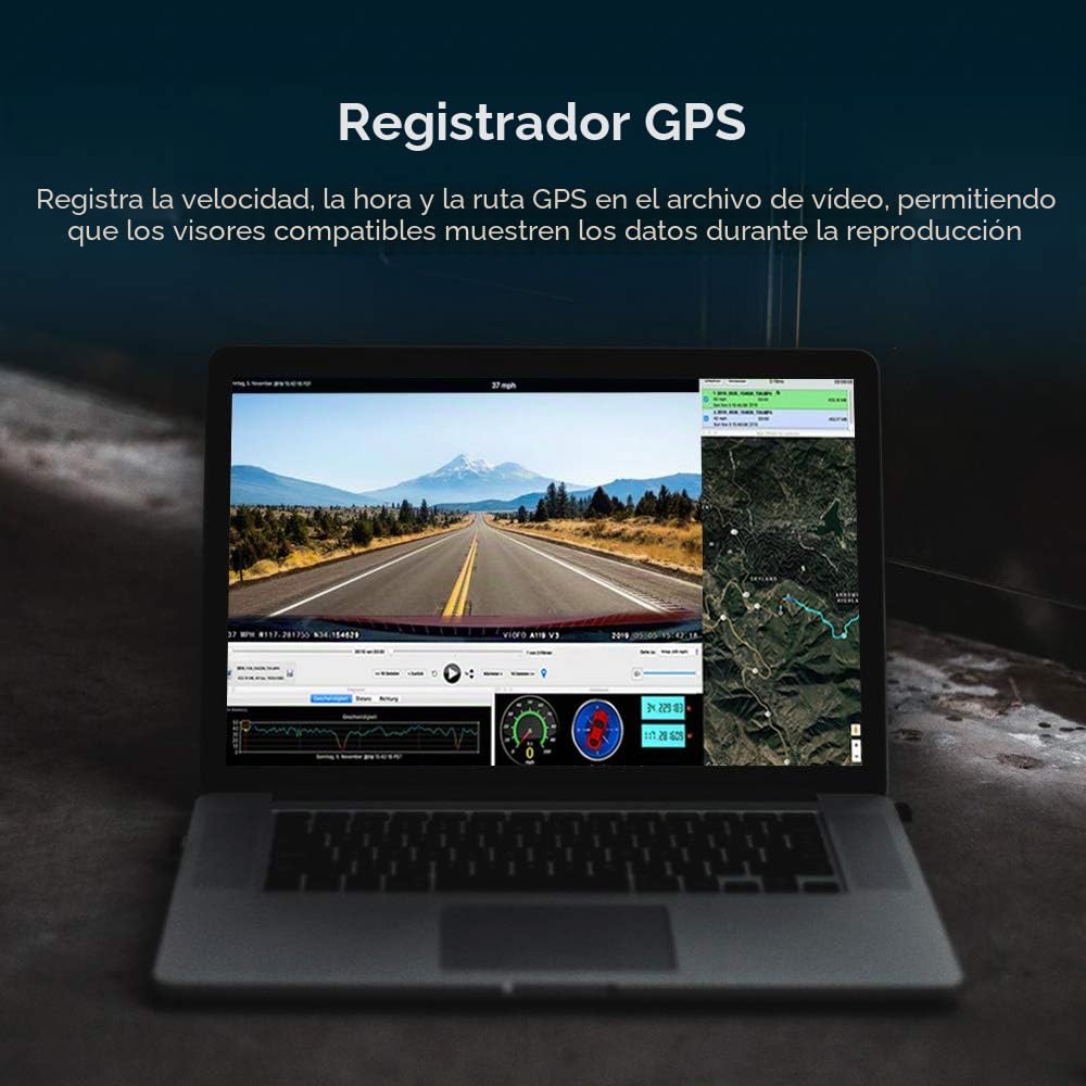VIOFO A119 V3 2560 x 1600P Quad HD + Cámara de coche con GPS y DVR CPL