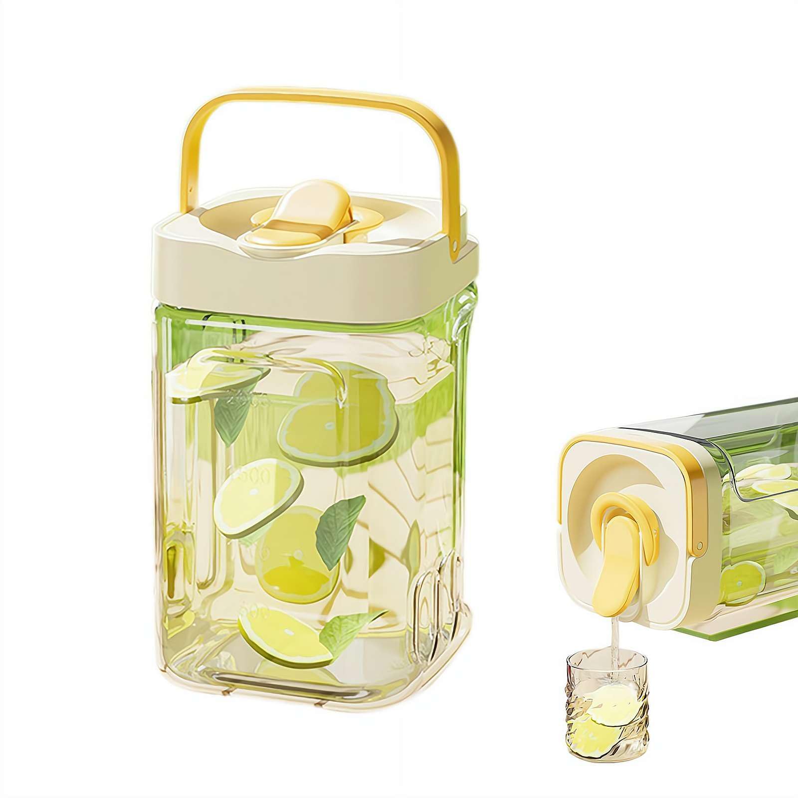 2.5L/3.5L Drink Dispenser with Lid – BPA-Free Food-Grade Water Jug, Leak-Proof Refrigerator Drink Container for Iced Tea, Juice, Cold Brew, Party & Daily Use