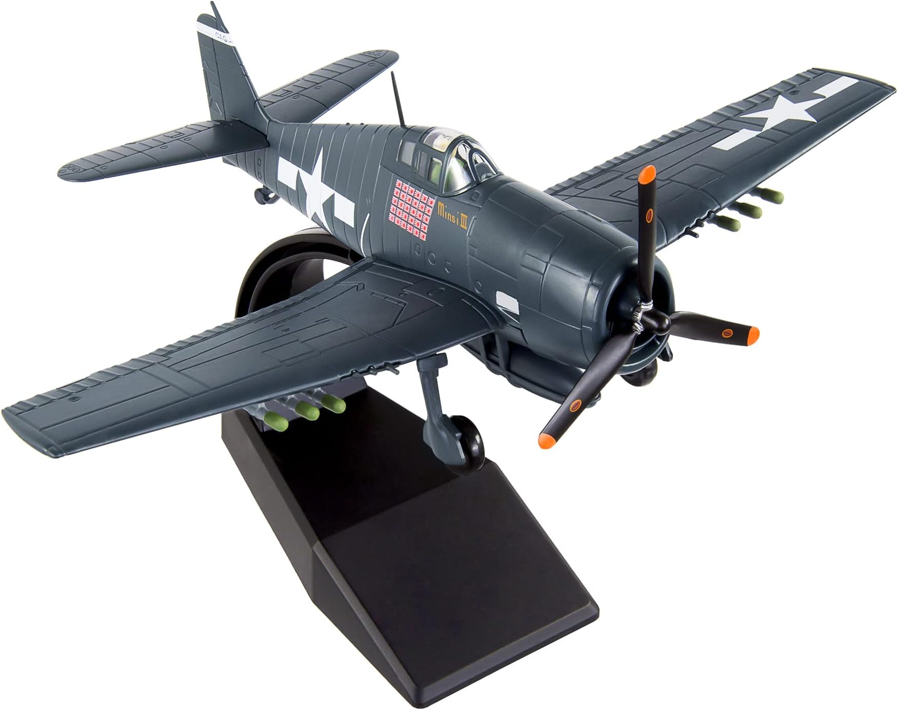Fighter Jet Model 1/72 Scale Grumman F6F Hellcat Plane Diecast Military Airplane for Collection and Gift