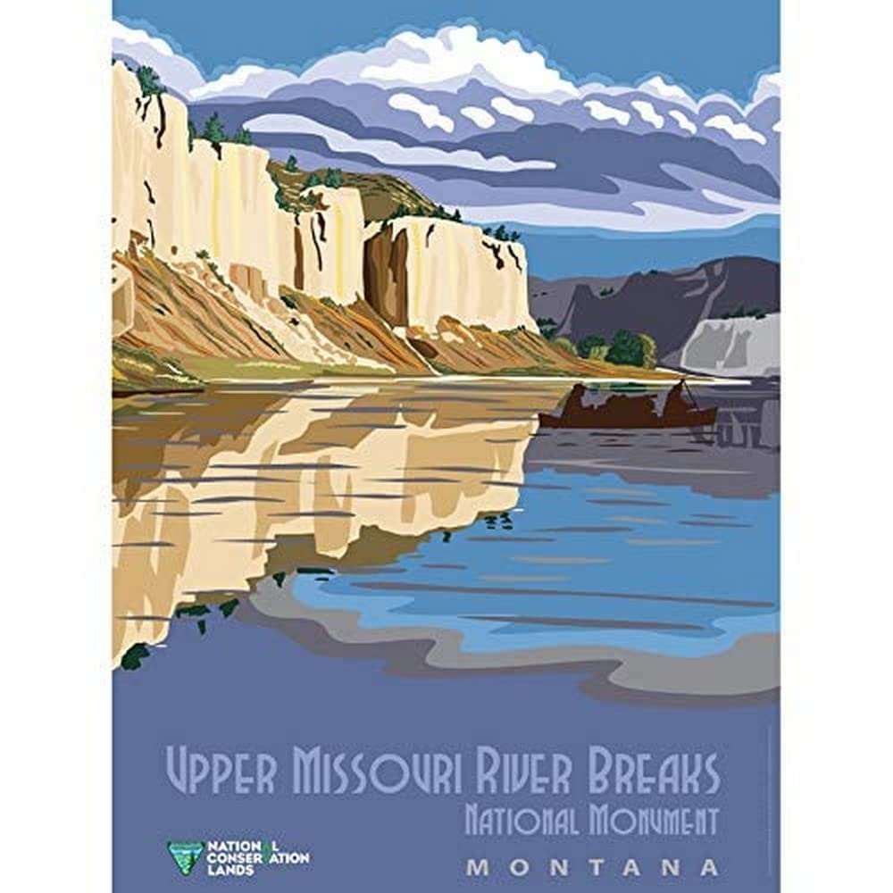 Artery8 BLM Upper Missouri River Breaks National Monument Montana Unframed Wall Art Print Poster Home Decor Premium