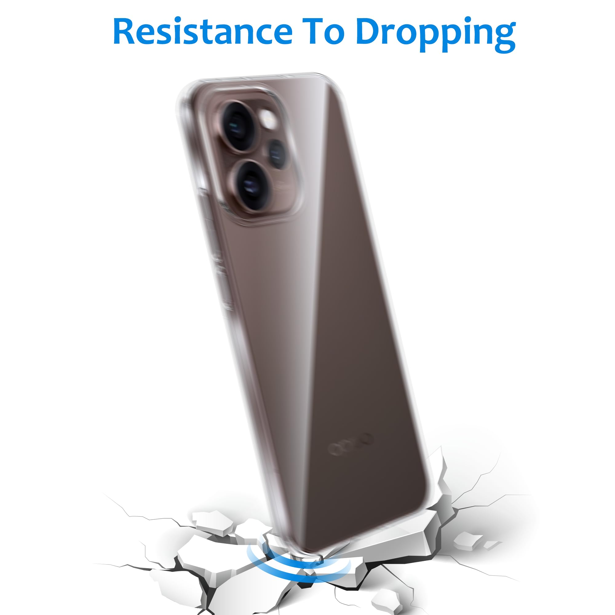 WUACYEAMING per Oppo Reno8 Pro+ Cover,antiurto in silicone