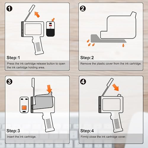 Miniatura 15 de v4ink Bentsai BT-2583P Cartucho de tinta amarillo de 1.4 fl oz de repuesto de tinta de secado rápido para impresora de inyección de tinta portátil