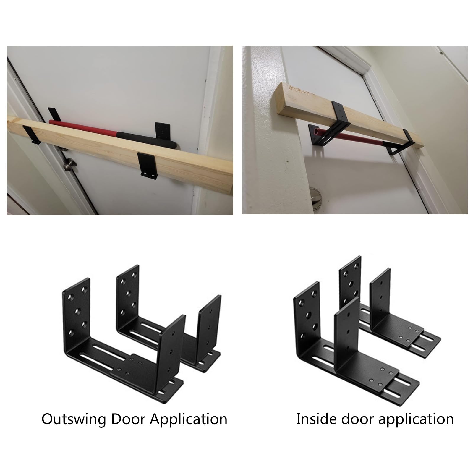 En acier robuste pour barrière de porte, de sécurité pour porte, parfait pour le garage, le sous-sol et le hangar de grange