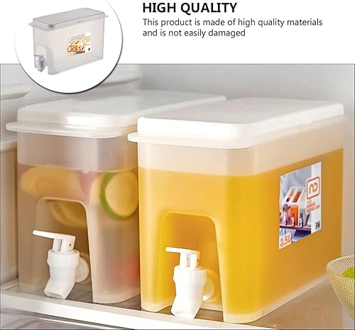 Miniatura 6 de NDBOX Jarra delgada para refrigerador con grifo para agua, té helado, jugo de fruta, refrescos, leche, dispensador de bebidas calientes o frías para