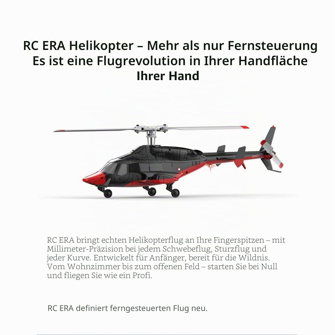 A61 1/52 Air-Wolf 2,4 GHz 4-Kanal-Mini-RC-Hubschraubermodell mit einem Rotor, ohne Flybar und optischer Höhenhaltung (RTF)