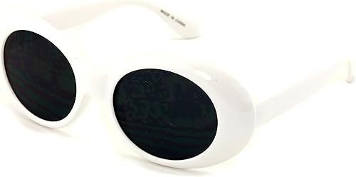 v.w.e. clásico anteojos de sol UV400Bold Retro Oval Mod Thick Frame anteojos de sol anteojos de clavos con ronda lente oscura