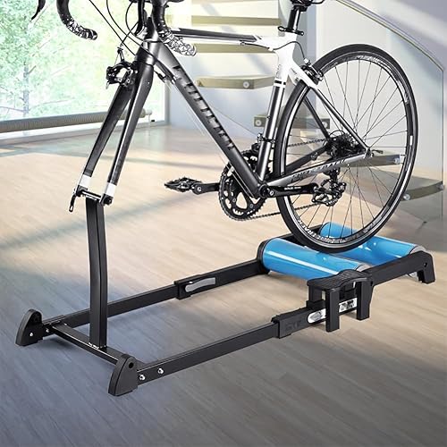 Rodillos plegables para bicicleta, entrenadores de bicicleta para hacer ejercicio, rodillos de bicicleta plegables para bicicleta de montaña de 24 a