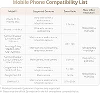 Vista 9 de DJI Osmo Mobile 7P Estabilizador de cardán para iPhone, Android, Seguimiento nativo, Iluminación, Cardán de teléfono de 3 ejes, Lanzamiento rápido