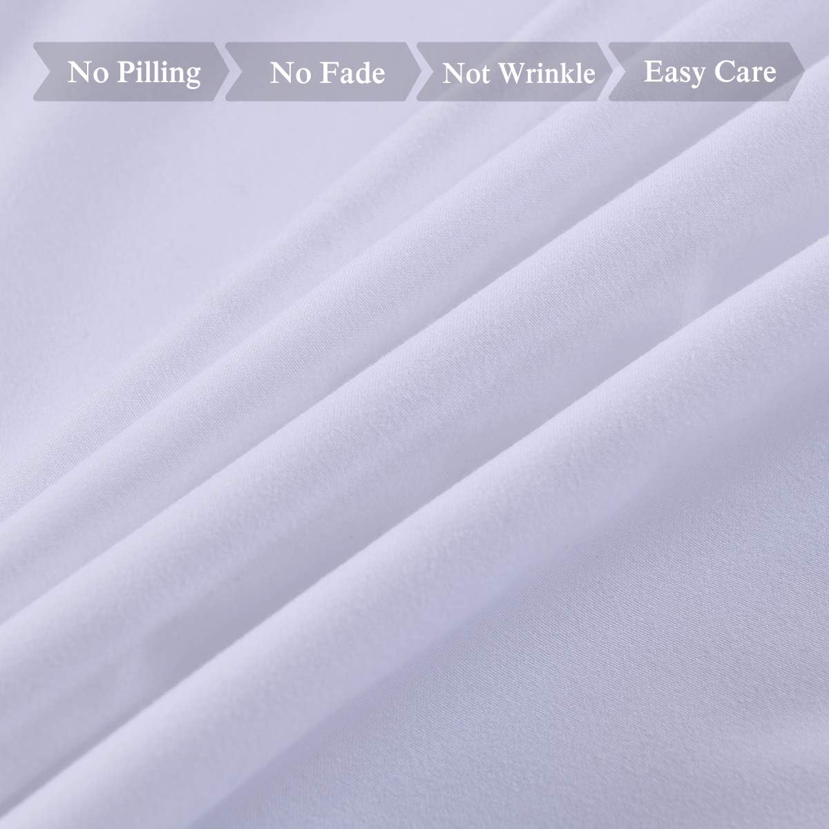 JML ML Bed Sheet,Up to 14" Deep Pocket, Brushed Microfiber Hypoallergenic, Wrinkle & Fade Resistant Bed Sheet Set, Perfect Sleep & Pleasant Sensation… (White, King)