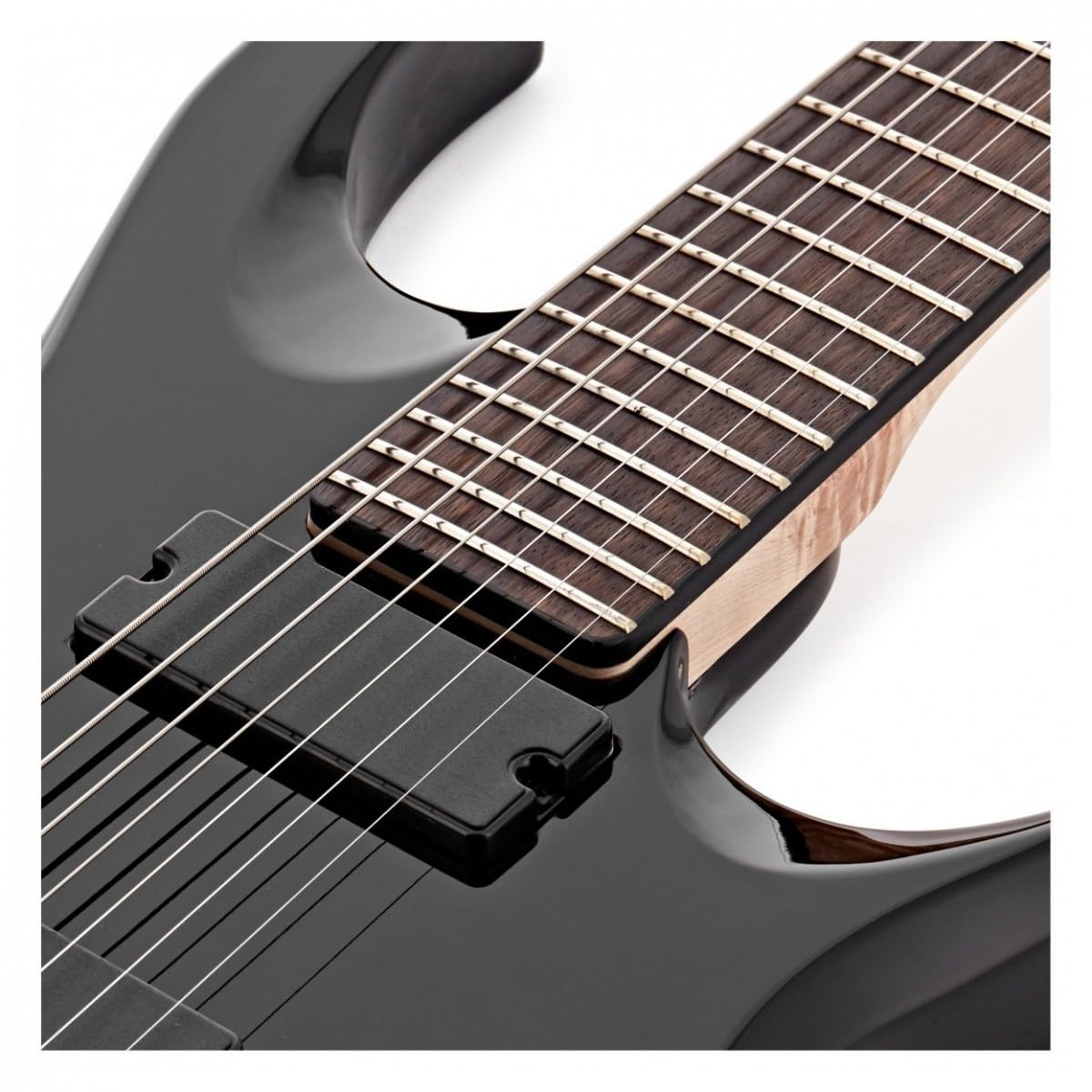 Guitarra Eléctrica 7-Cuerdas 27" Longitud Escala 529 por G4M, Jet Black