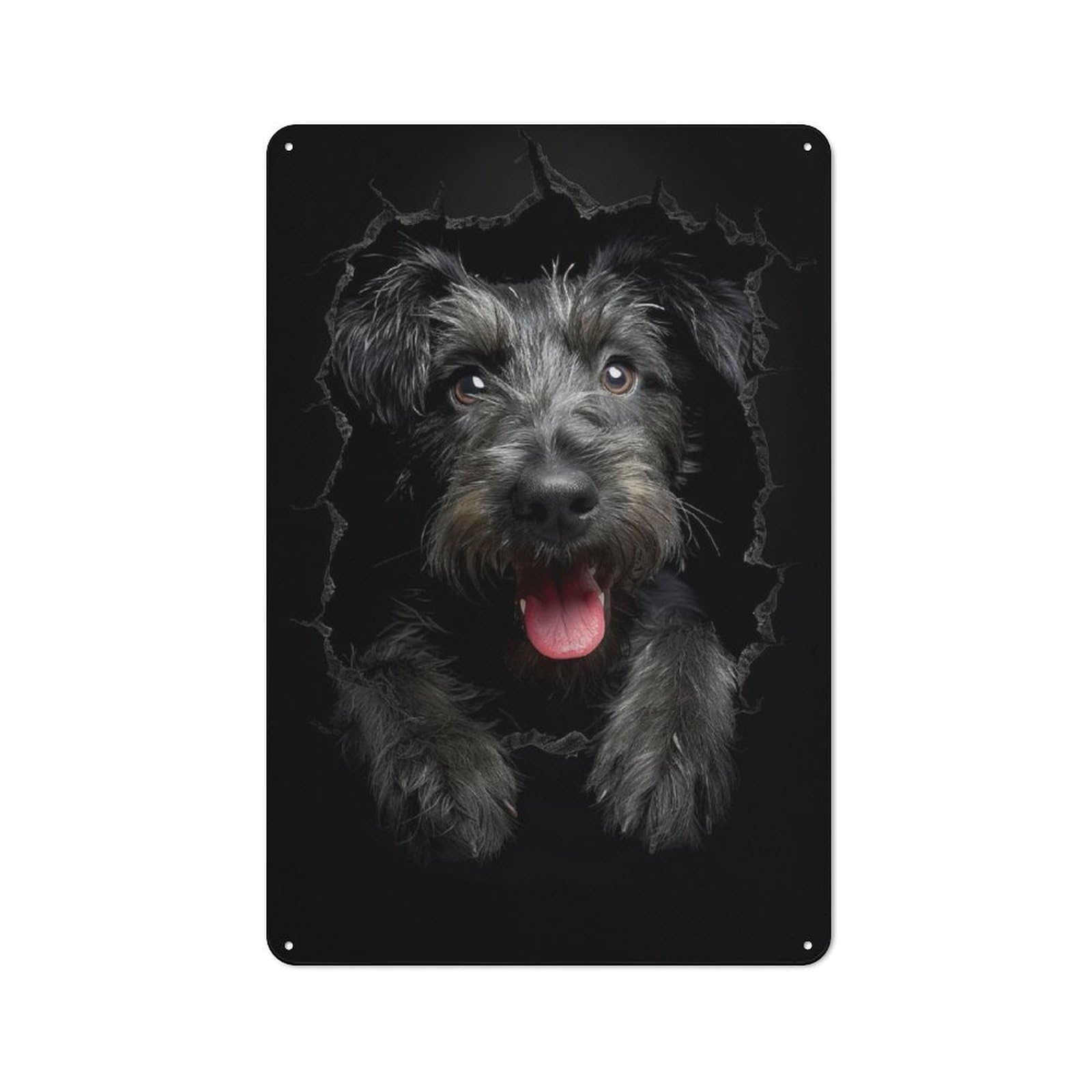 Junmoney Irish Wolfhound Rustic Tin Wall Plaque 30X20cm For Studio Or Craft Room, For Garage, Workshop And Man Cave Decoration