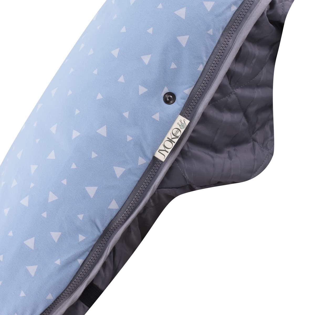 JYOKO Kids Saco Universal para Cochecito, Sacos de Abrigo para Carritos, Saco Invierno Silla Paseo, Saco de Silla de Bebe con Cremallera Desmontable, Capa Regulable (Blue Sparkles, Polar)
