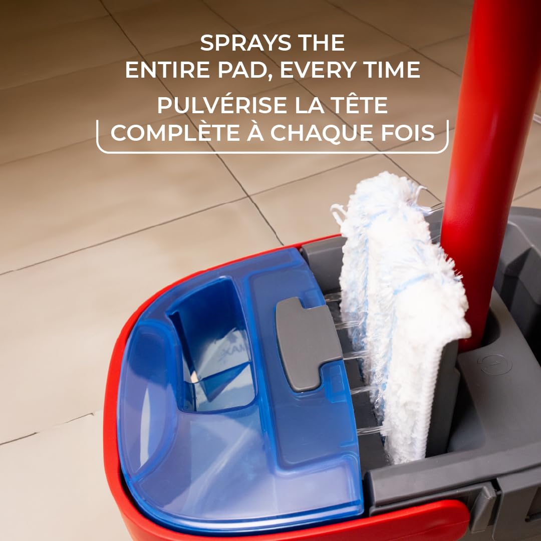 Vileda H2prO Ensemble | Séparation de l'eau 100 % propre et sale | Balai mural, outil de nettoyage de plinthe | Tête de balai microfibre réutilisable lavable en machine