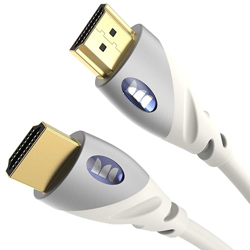Monster Cable HDMI 4k Ultra HD con Ethernet  Contactos de oro rosa de 24 k resistente a la corrosión y conexión V-Grip  Cable HDMI para PS3 y