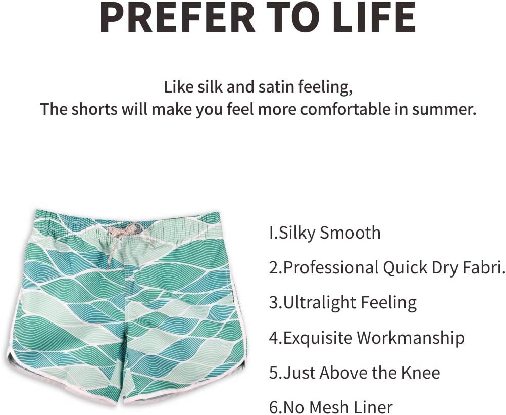 Womens Board Shorts Beach Quick Dry Fabric Swim Slim Trunks Ocean Travel Sports - Image 7