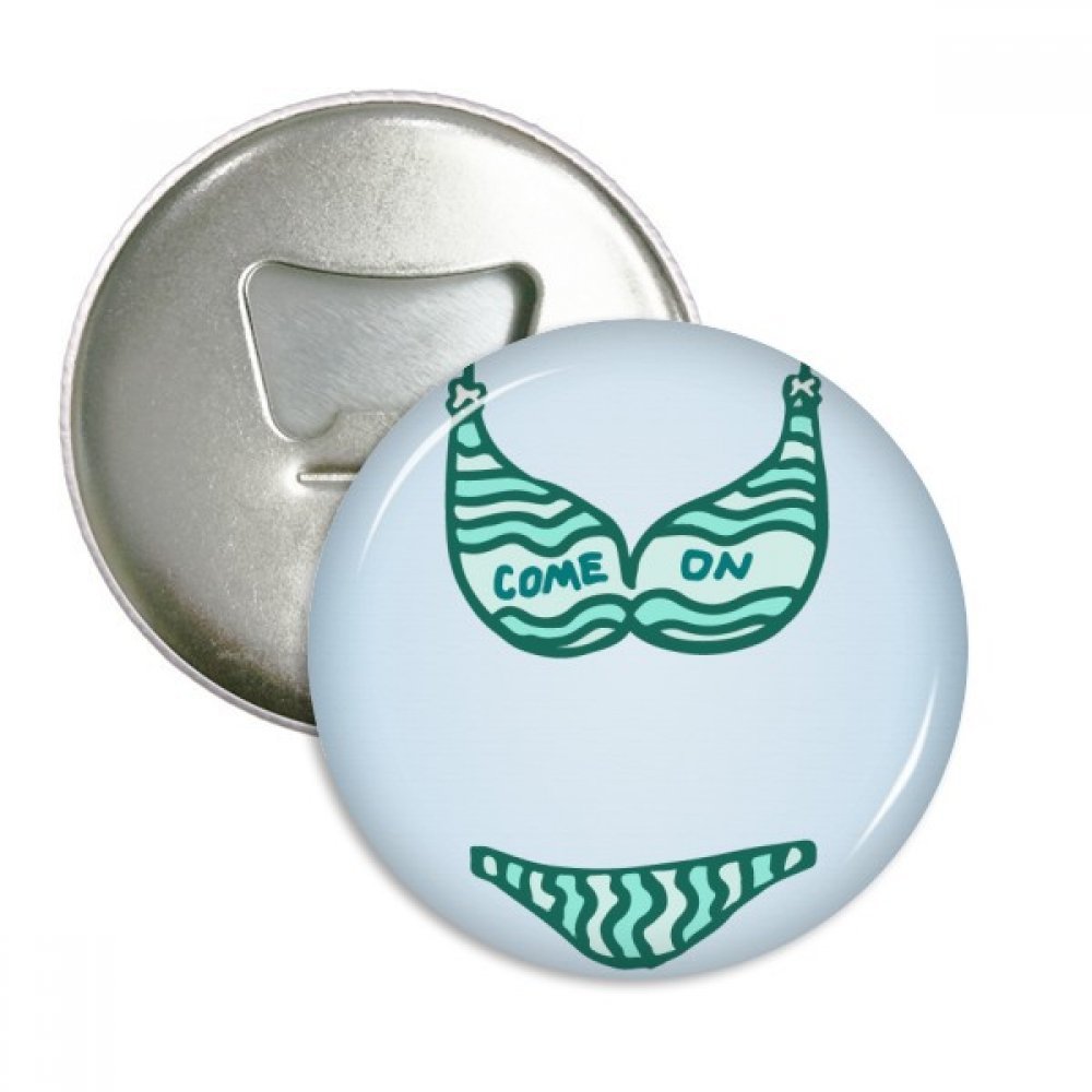 Ouvre-bouteille Stripe Sexy Bikini Cyan idéal pour vos apéritifs d'été