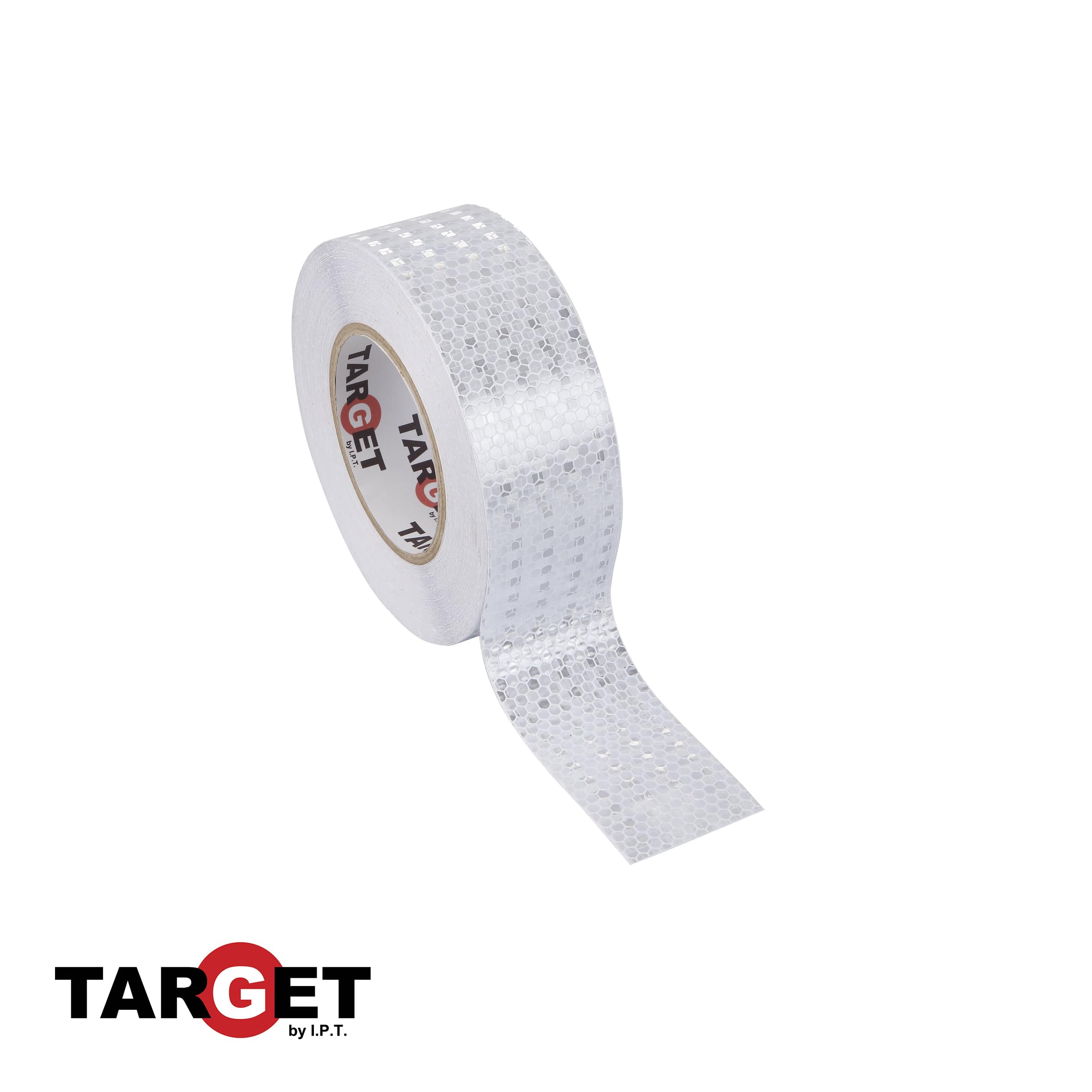 TARGET CRB33100 - Cinta Reflectante - Adhesiva - 33 M x 100 mm Blanca - Advertencia - Señalización - Marcaje - Extra Ancha - Peligro - Seguridad