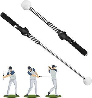 Retractable Golf Swing Training Aid:Golf Grip Trainer,Swing Trainer with Swing Sound Prompt,Feedback,for Beginners.Golf Accessories for Indoor Practice-Strength,Tempo Training.