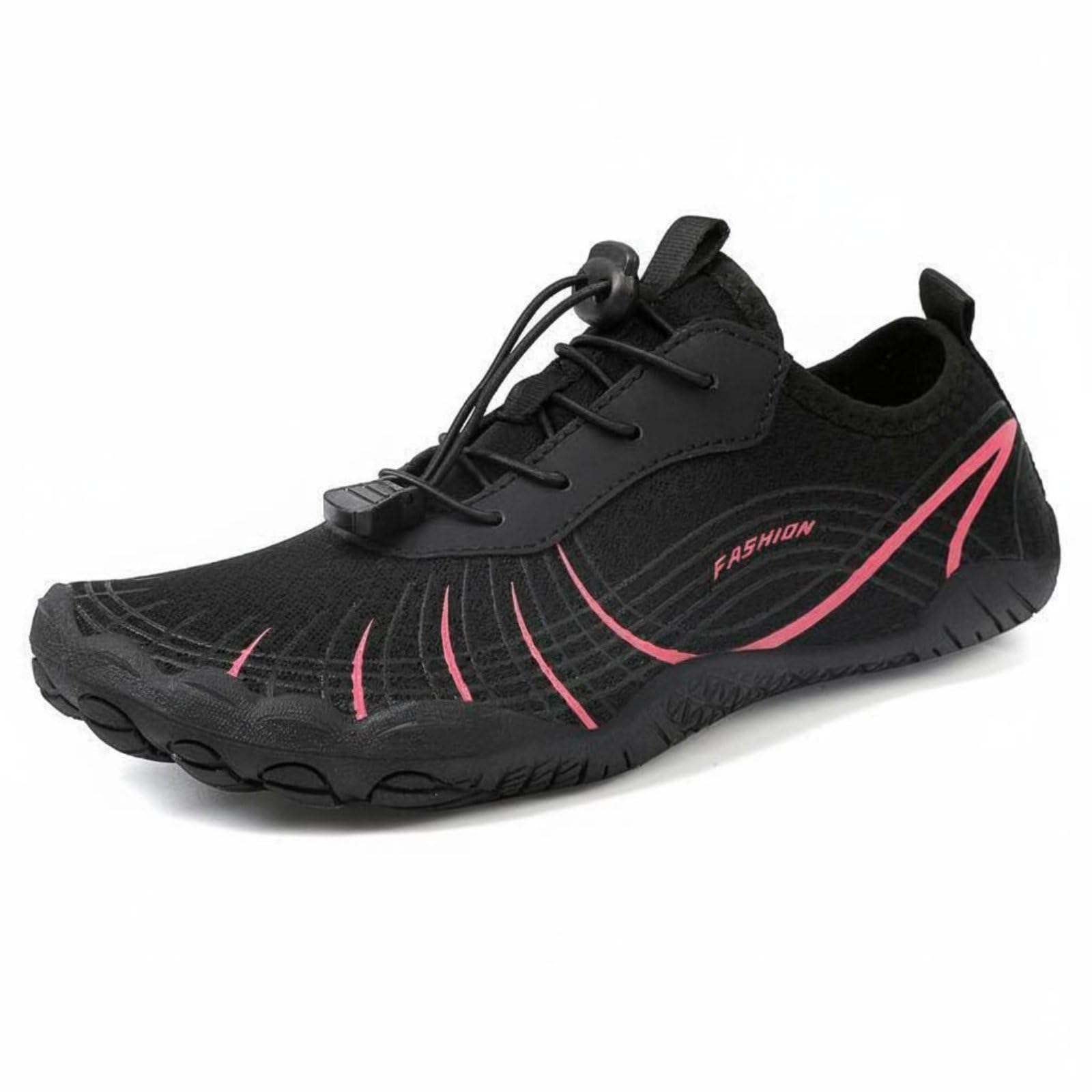 merishopp Breathable Swim Water Shoes Flexible Sole Quick Dry Aqua Shoes Lightweight Anti-Slip Water Shoe Safeguarding for Men, Women, Swimming, Diving, Fishing, Outdoor, Rose Red, 39-picture-23