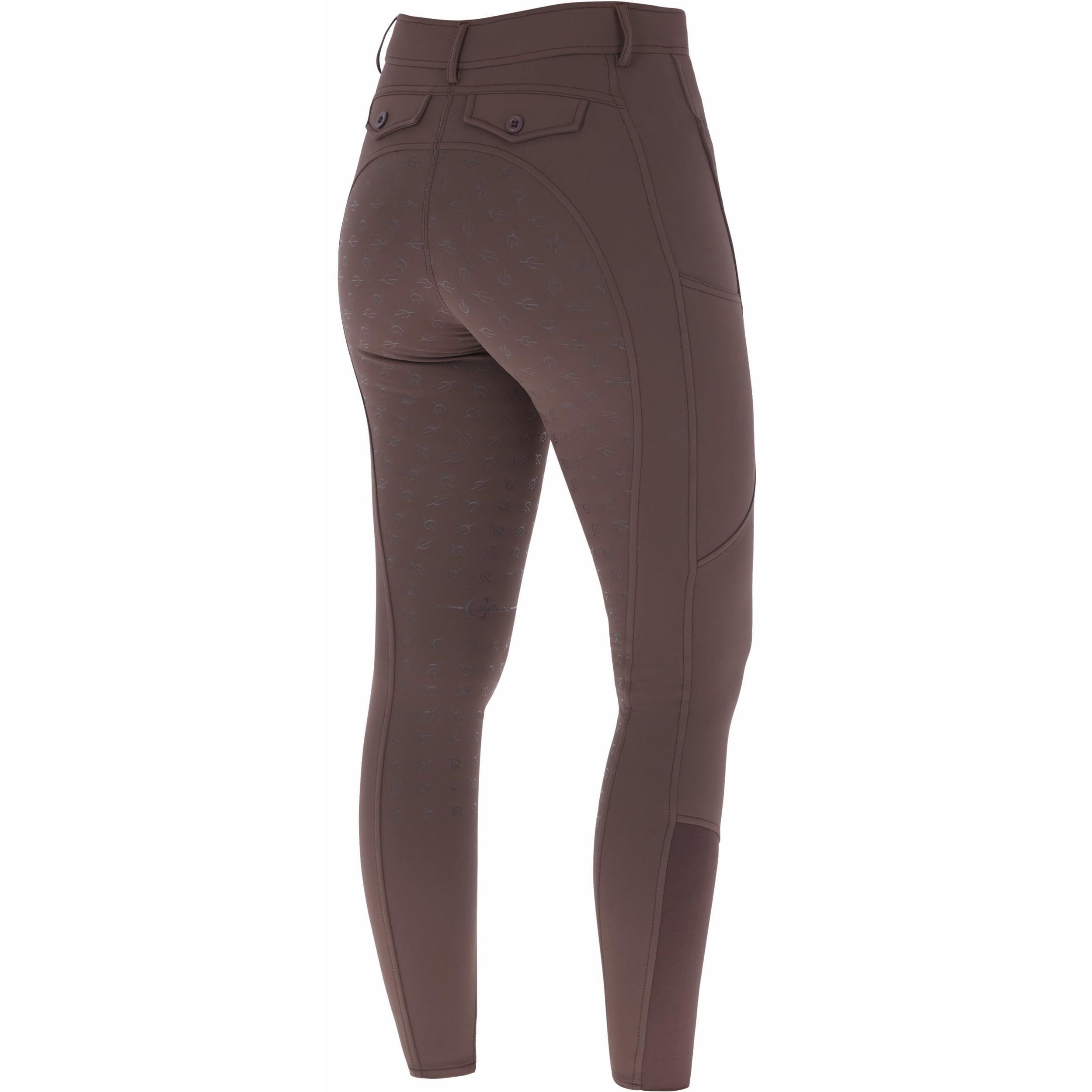 Covalliero - Damen Reithose Silikon Vollbesatz | Reitleggings mit 2 Handytaschen | Herbst & Winter Reiterhose | atmungsaktiv & elastisch | Reitbekleidung in vielen Farben & Größen