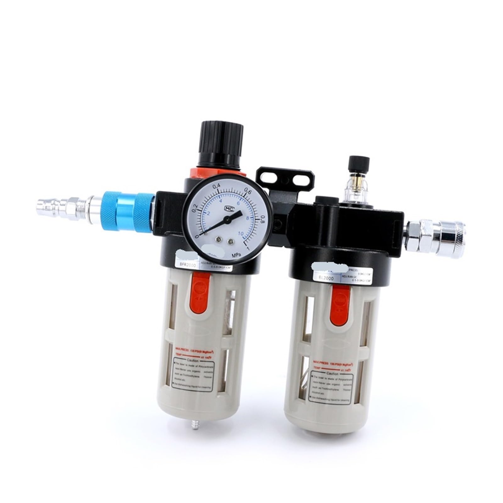 Válvula reguladora de presión Separador de agua y aceite Neumático | Acoplamiento reductor de bomba de aire de filtro BFC4000(S-8mm joint,BFC4000)