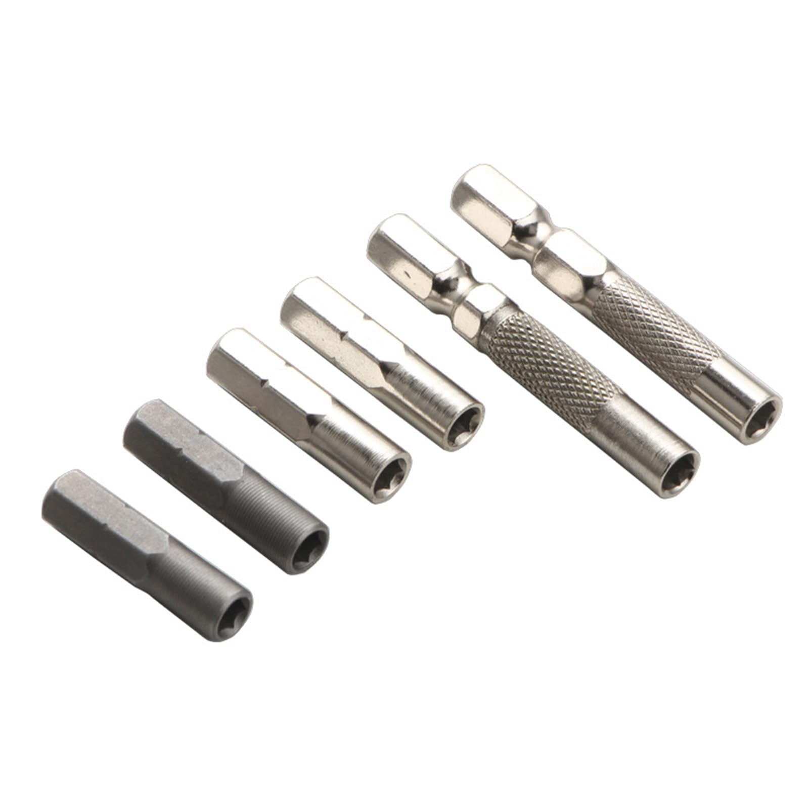 Maxtonser 6pcs Hexagonal Screwdriver Adapter Converts 6.35mm to 4mm for Efficient Tool Compatibility Multiple Use for Bit Drill