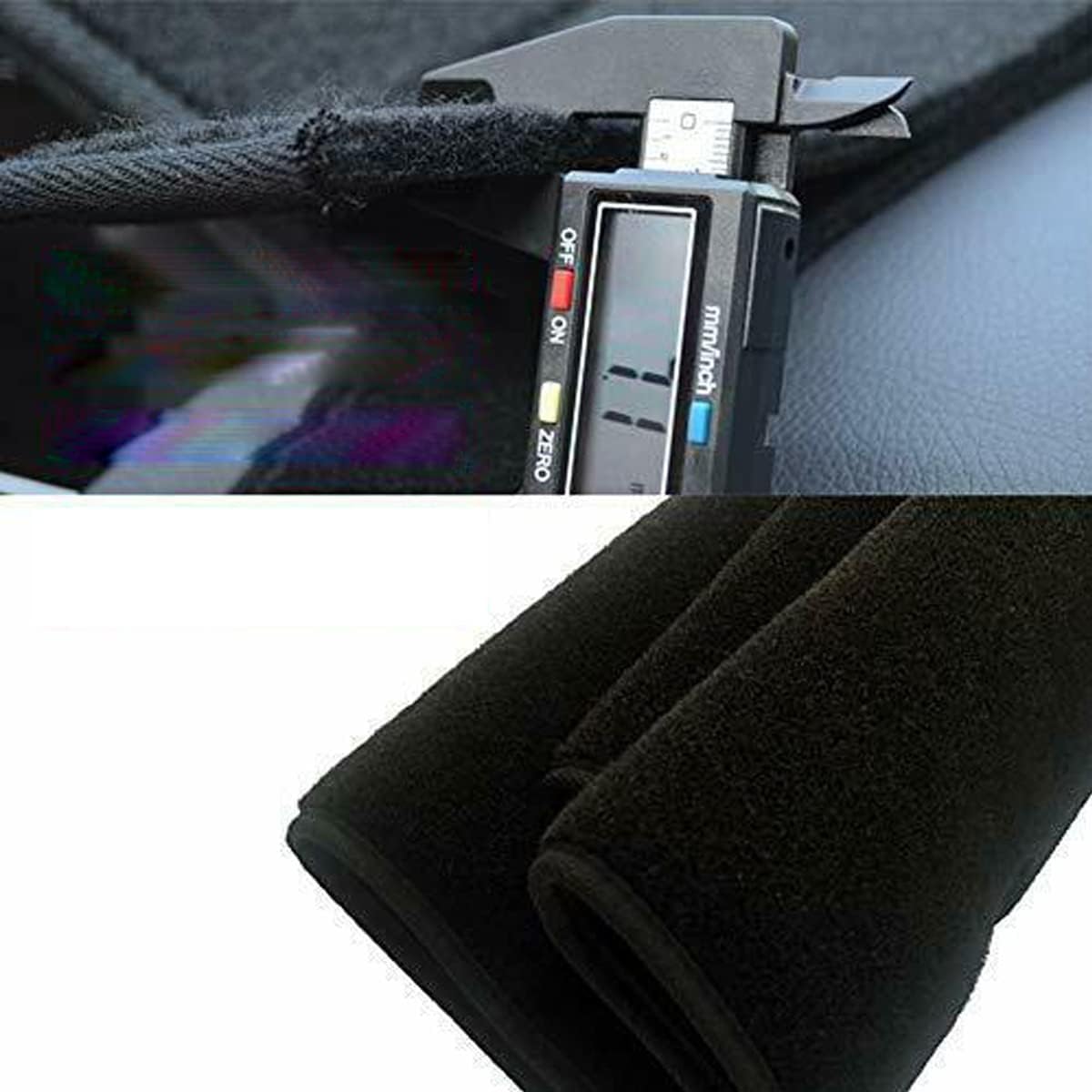 Custom Fit Dashboard Cover Dash Mat Pad for Toyota Camry 2007-2011, Black Dash Mat Sun Shield, Anti-Glare Dashboard Protector, Non-Slip Interior Dash Cover Pad with UV Protection