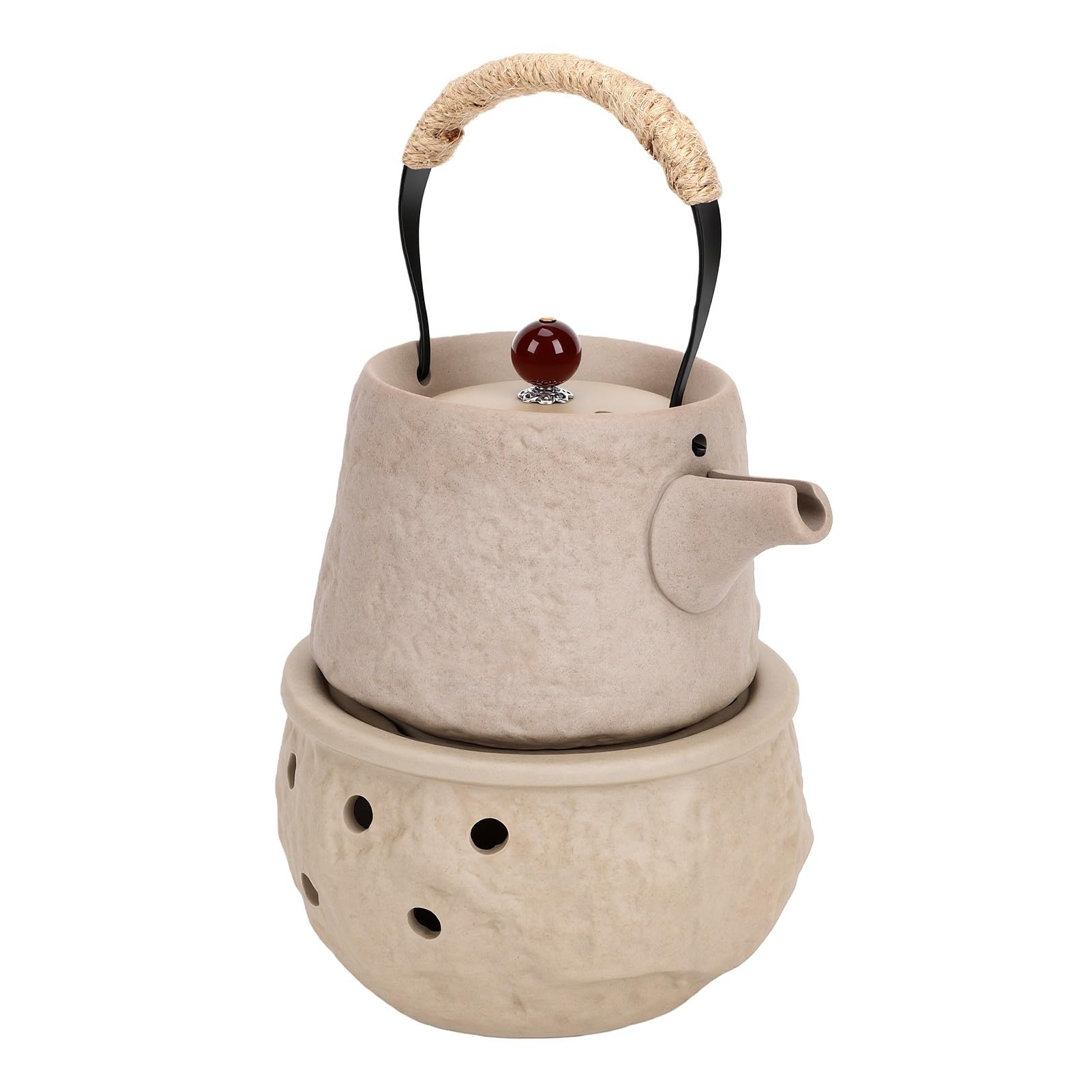 Servizio da tè in Ceramica Grezza con Teiera a Bilanciere 400 Ml