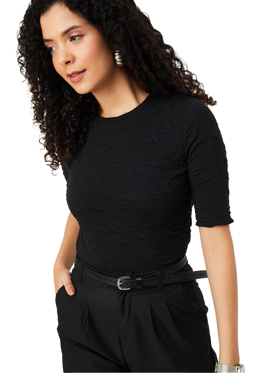 Women's Solid Regular Fit Top-image-44