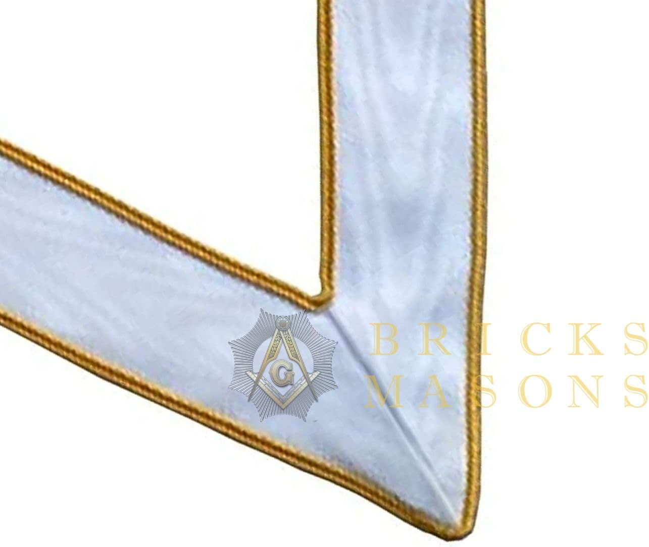 Bricks Masons 31st Degree Scottish Rite Collarette - White Moire